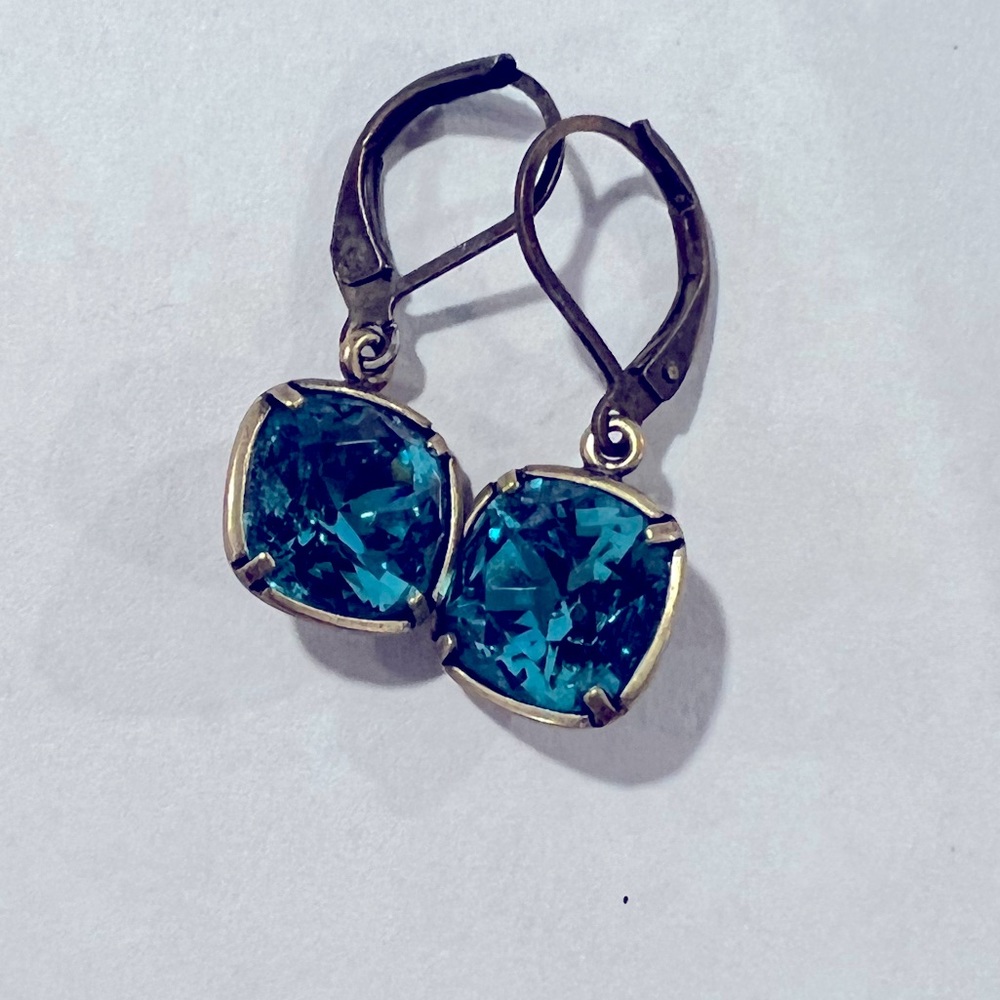Beautiful blue glass earrings
